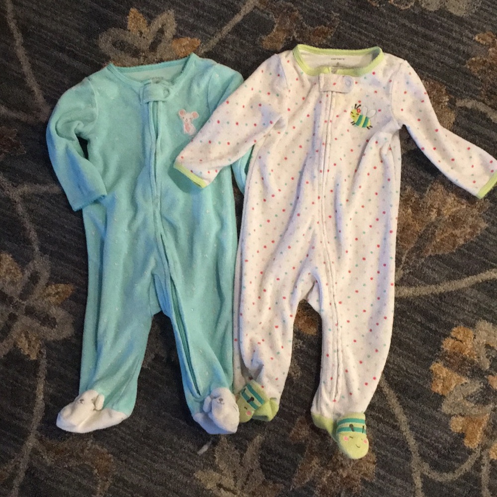 EUC 6M terry cloth sleepers